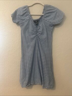 Volcom blue and white striped dress k
